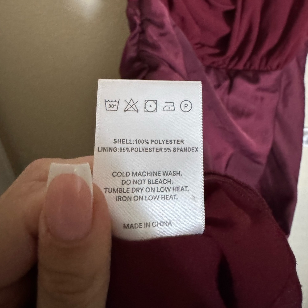 PEPPERMAYO Synergy Mini Dress Sz 14 NEW Red Satin One Shoulder - Picture 5 of 5